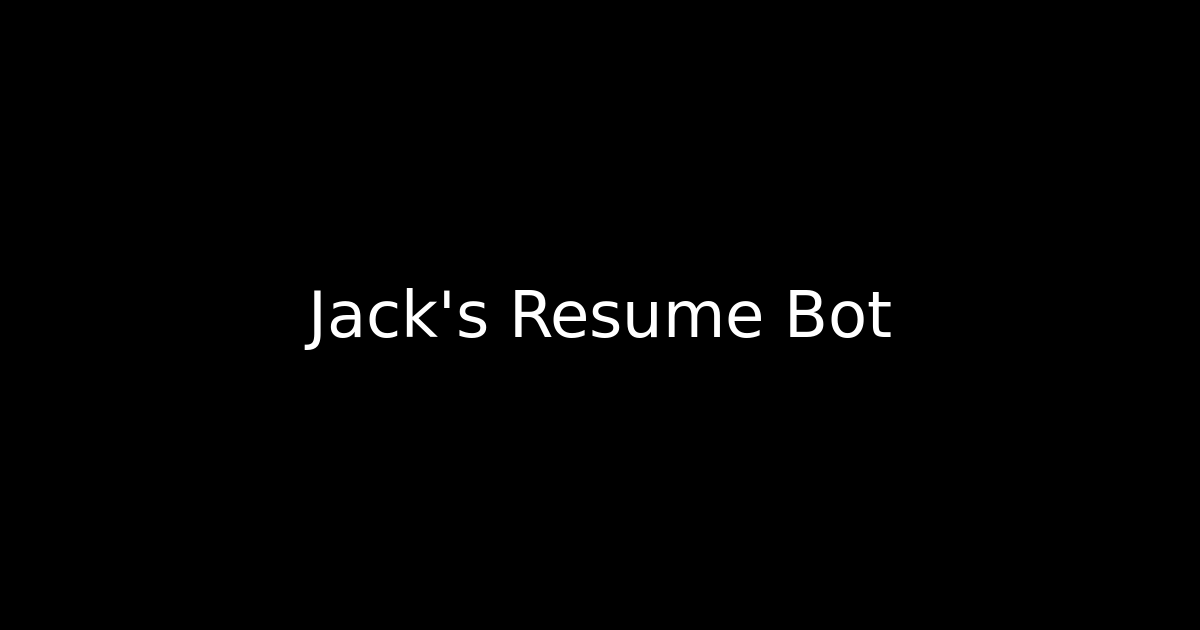 Jack's Resume Bot - Farcaster Mini Apps